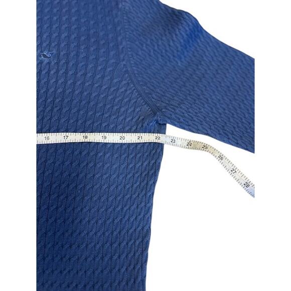 VINEYARD VINES Men's Cableknit sweater MEDIUM Blue 100% Cotton Nautical preppy - Picture 4 of 8
